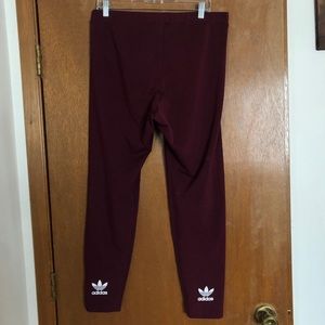 Maroon Adidas Leggings